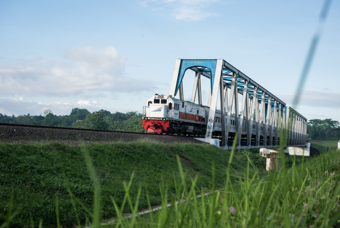 Ilustrasi jalur kereta.