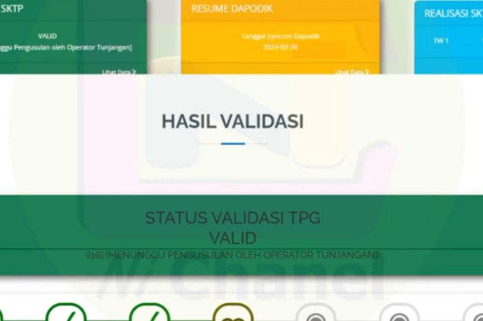 Tampilan Info GTK guru yang sudah valid