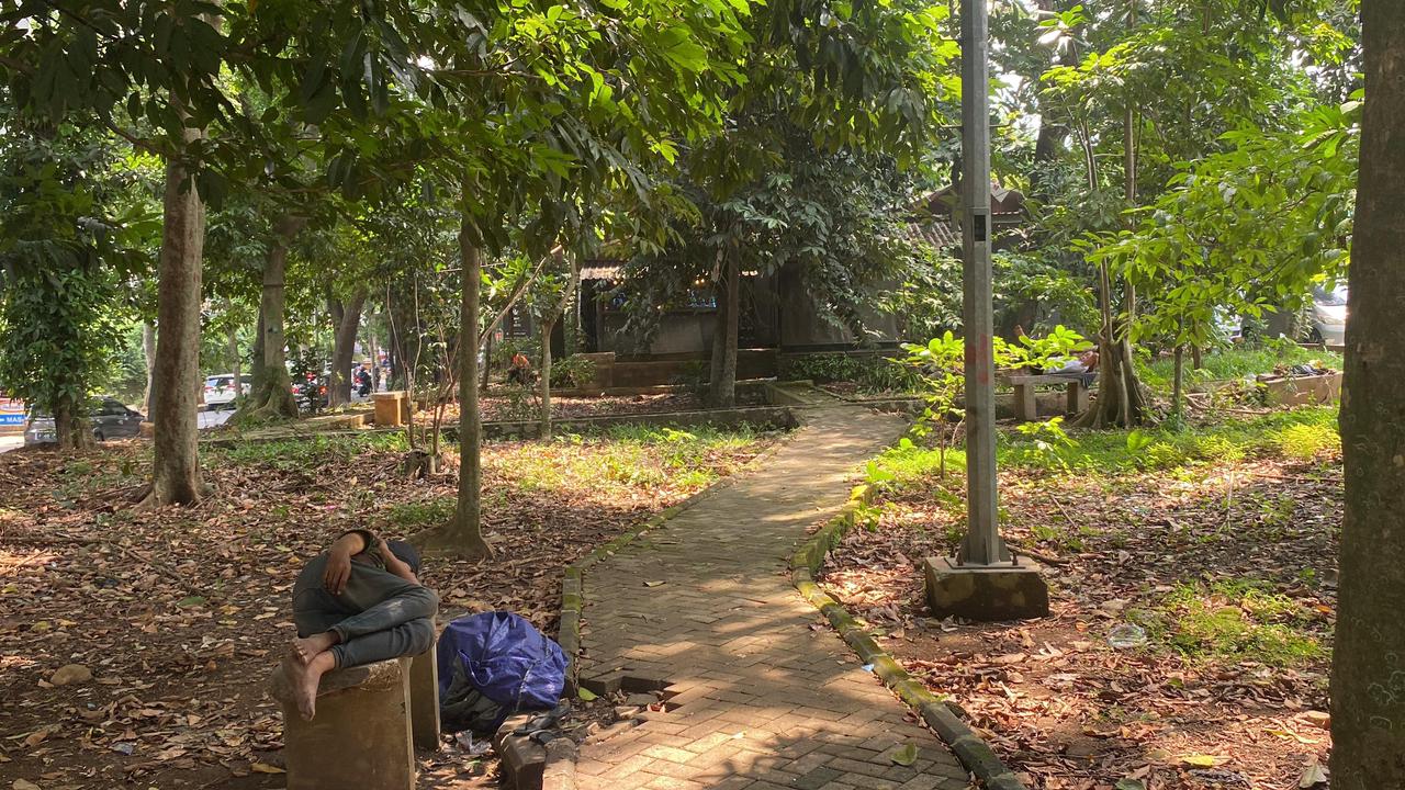Kondisi area Hutan Kota di Jalan Ahmad Yani, Kota Bogor.