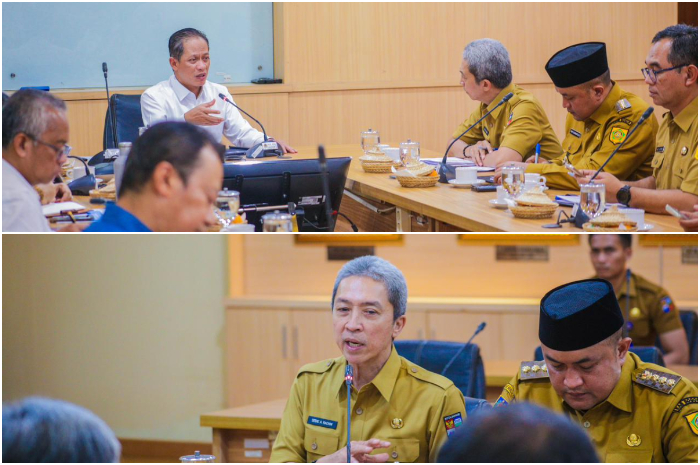 Wali Kota Bogor Dedie A Rachim saat melaksanakan rapat bersama pemerintah pusat terkait PSEL.