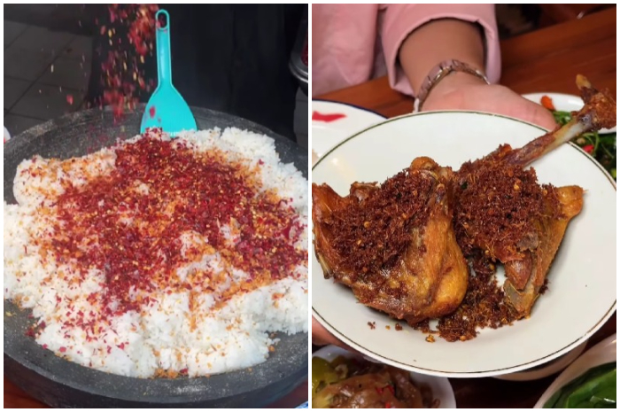 Menu kuliner khas Sunda di Rumah Makan Ibu Jari, Kota Bandung.&nbsp;