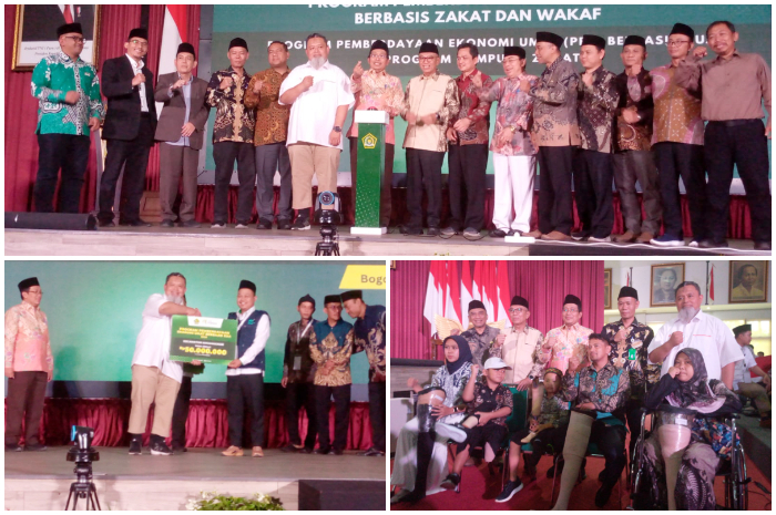 Peluncuran Program Pemberdayaan Ekonomi Umat (PEU) Berbasis KUA dan Kampung Zakat 2025 di Auditorium Sekda, Cibinong, Sabtu 11 Oktober 2025.