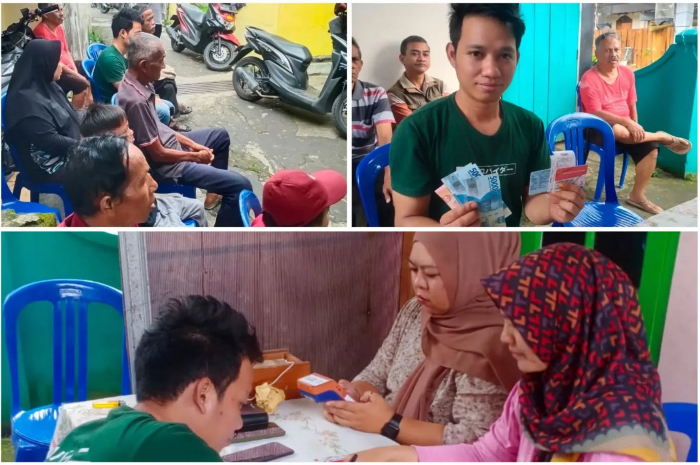 Ilustrasi penyaluran bansos PKH BPNT.