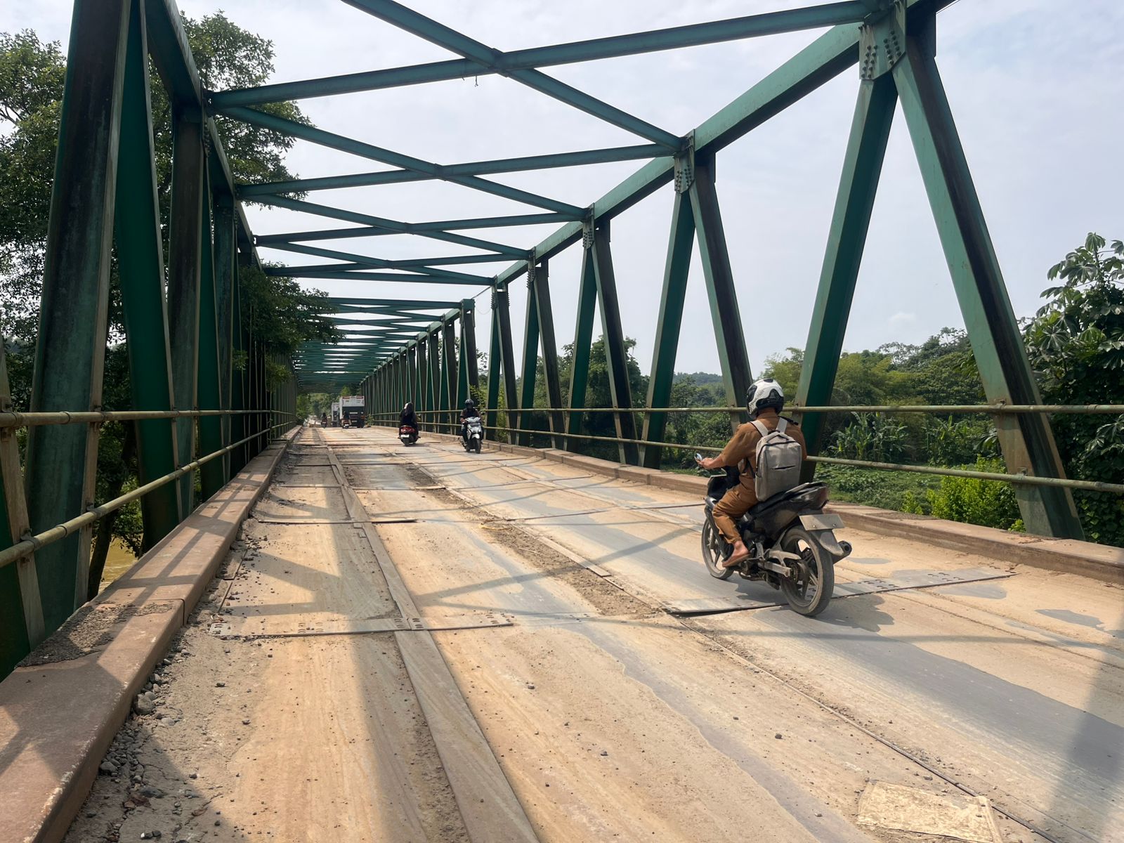 Kondisi terkini Jembatan Leuwiranji, yang rencananya dibangun Pemkab Bogor dengan menggandeng perusahaan asal Brasil.