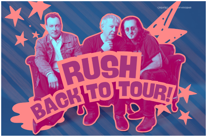 Personel Band Rush yang menyiapkan tur di 2026.