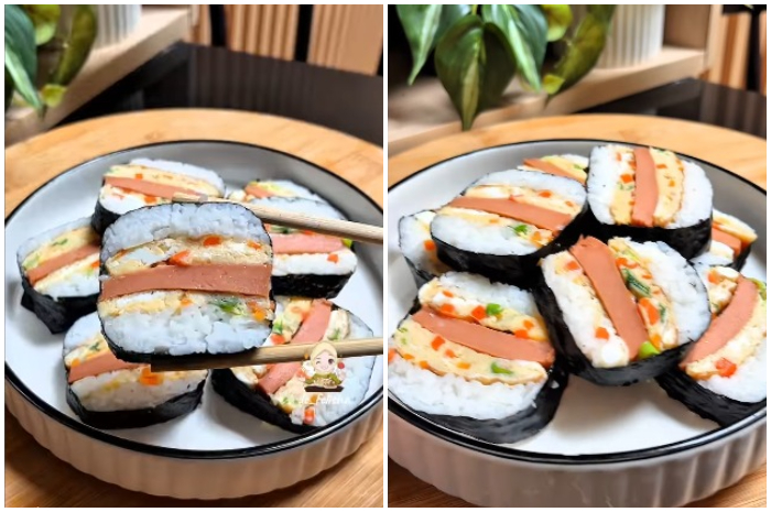 Resep Musubi Telur Daging Ayam dari kreator kuliner Instagram @de_felisha.