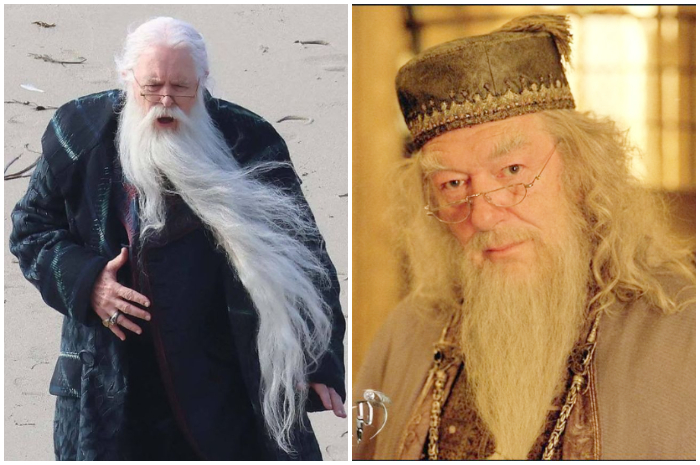 Potret John Lithgow saat memerankan Dumbledore di serial Harry Potter