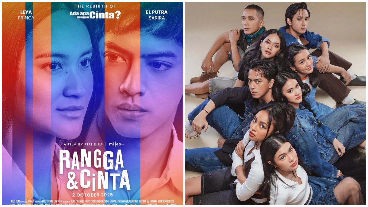 Poster Film Rangga dan Cinta serta para pemerannya.