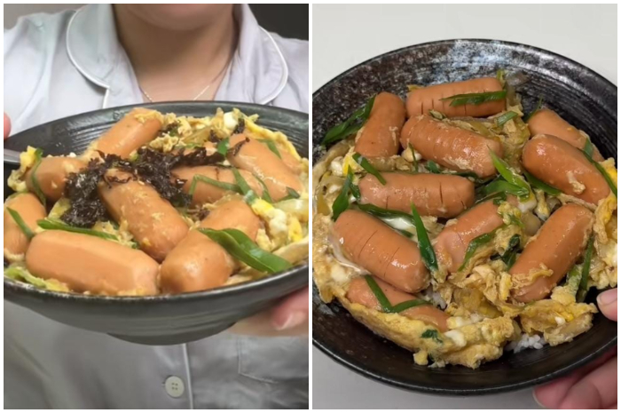 Resep simple Sosis Oyakodon ala Jepang.