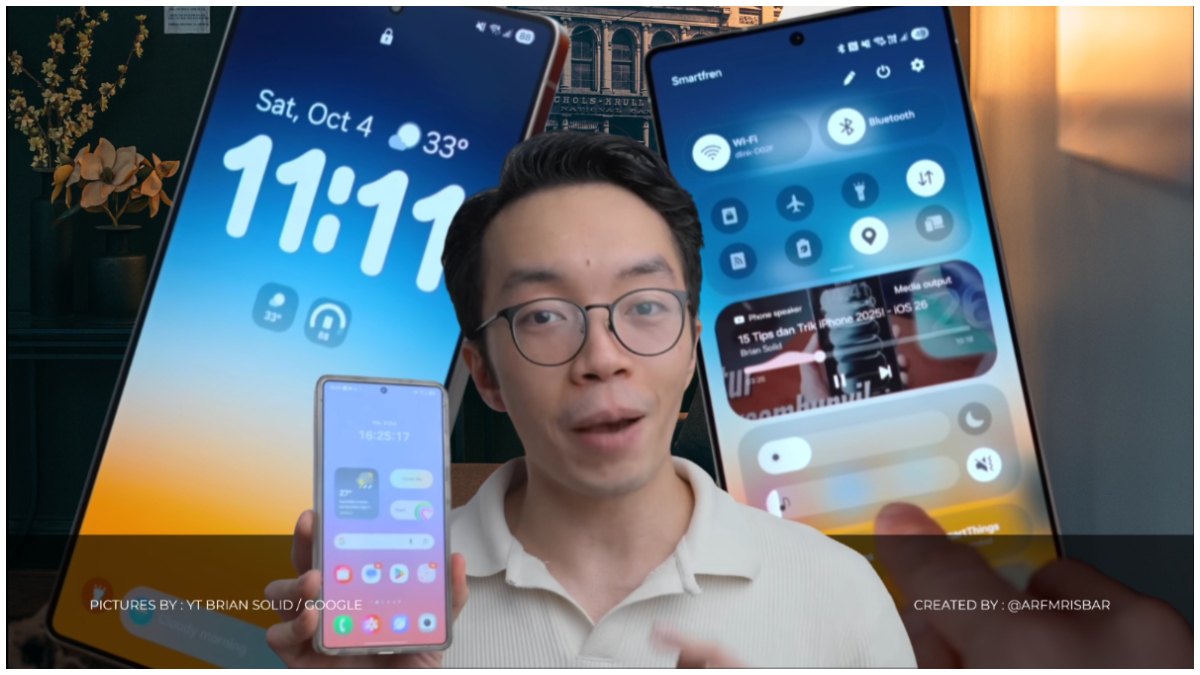 Brian Solid, dalam video terbarunya soal pembaruan Samsung.