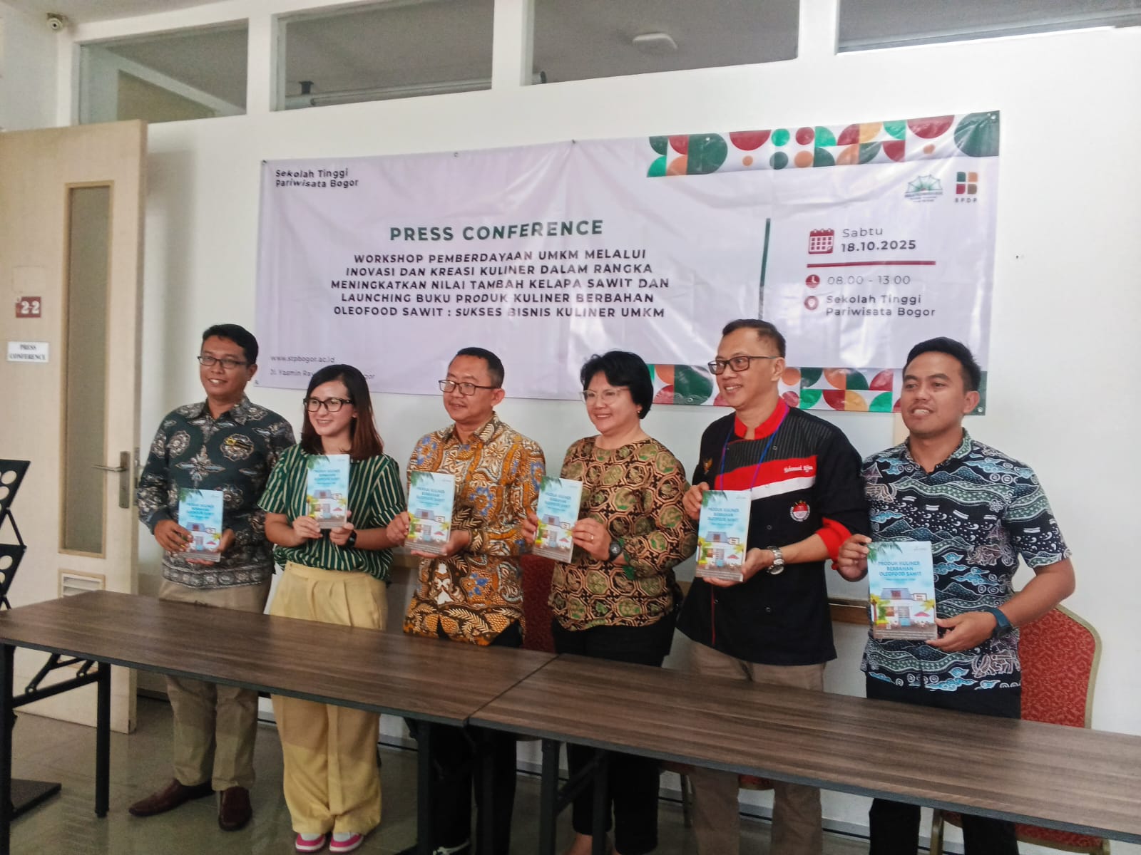Workshop Pemberdayaan UMKM Melalui Inovasi dan Kreasi Kuliner dalam Rangka Meningkatkan Nilai Tambah Kelapa Sawit, yang digelar di kampus STP Bogor.