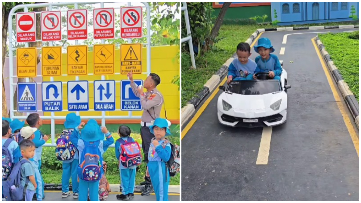 Kegiatan Polsanak di Taman Lalu Lintas.