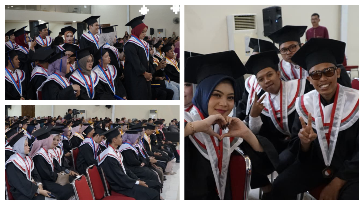 Ratusan mahasiswa UNB Bogor, resmi menyandang gelar sarjana dan magister pasca mengikuti sidang senat terbuka, Sabtu 18 Oktober 2025.