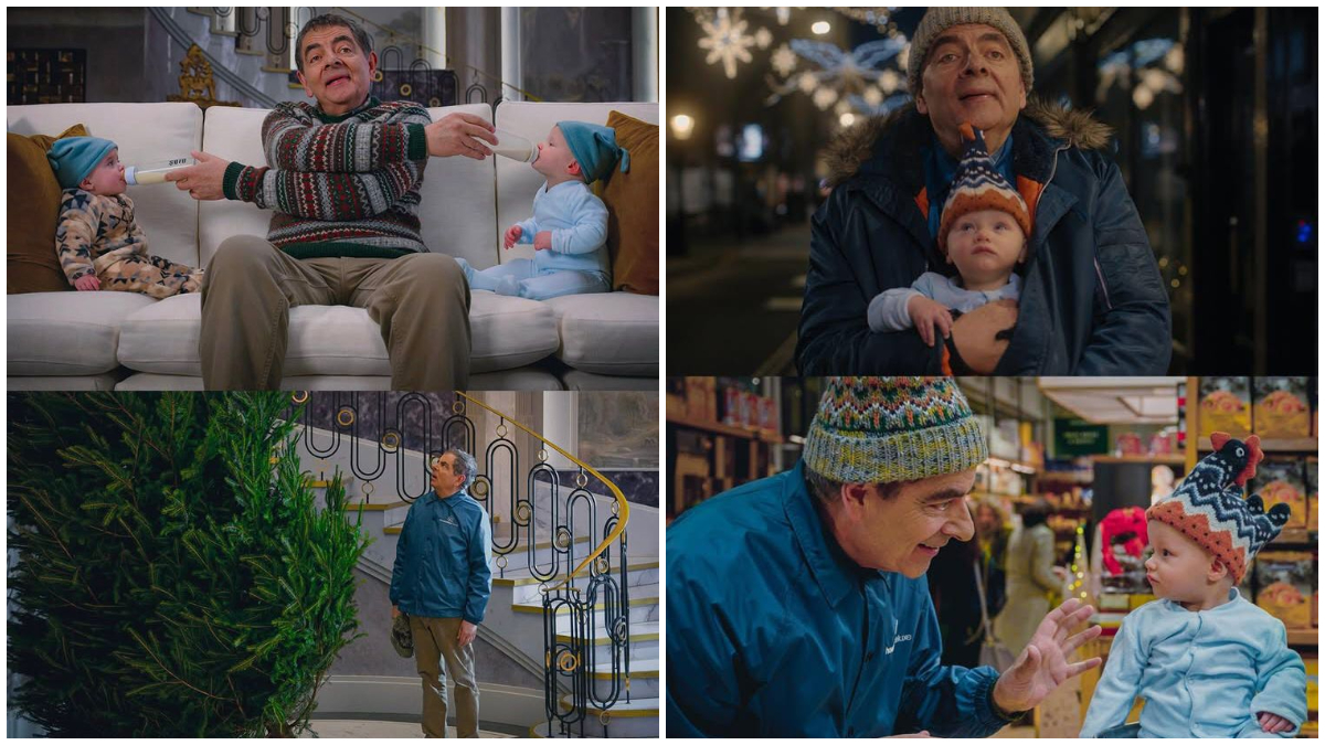 Poster film Man vs Baby yang diperankan Mr Bean.