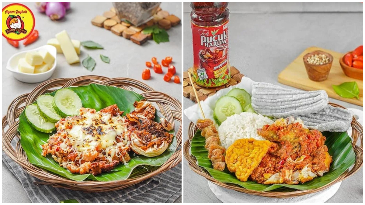 Menu yang disajikan di Ayam Geybok Bogor.