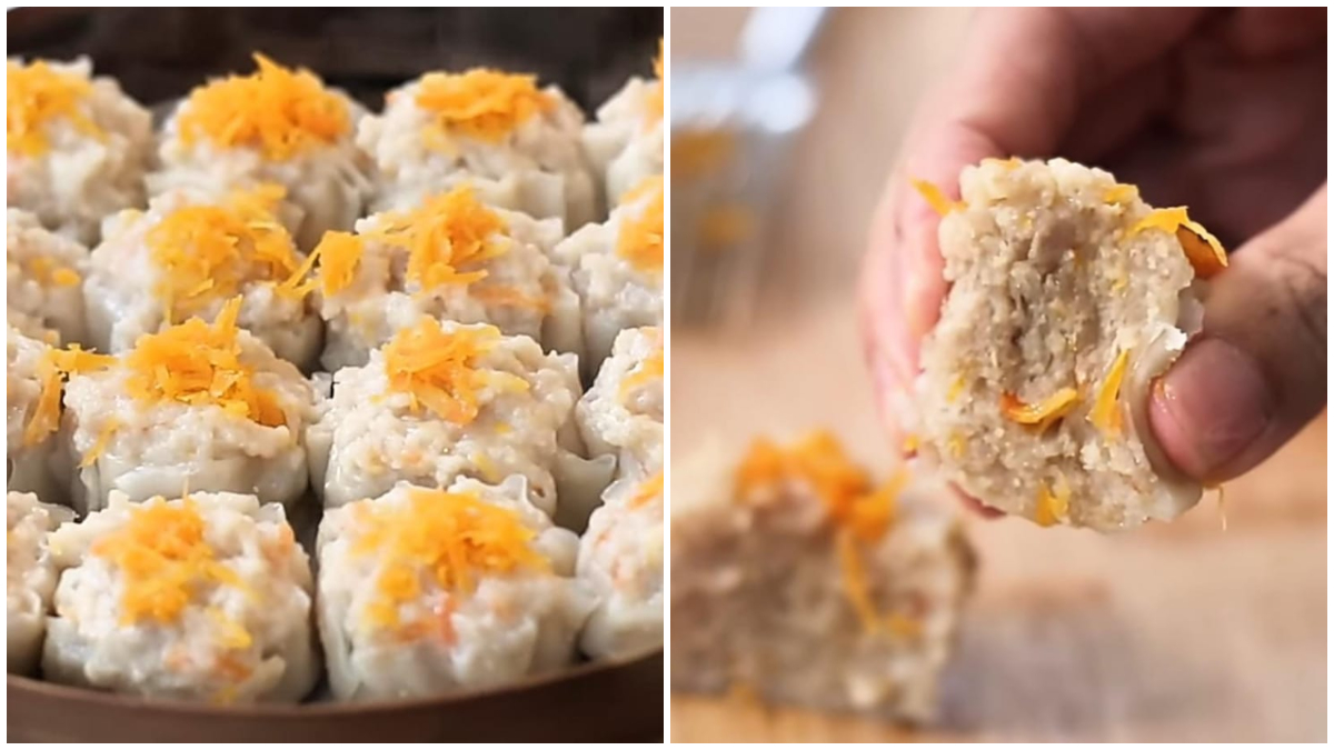 Shumai ayam udang yang lembut dan gurih ala Chef Devina Hermawan.
