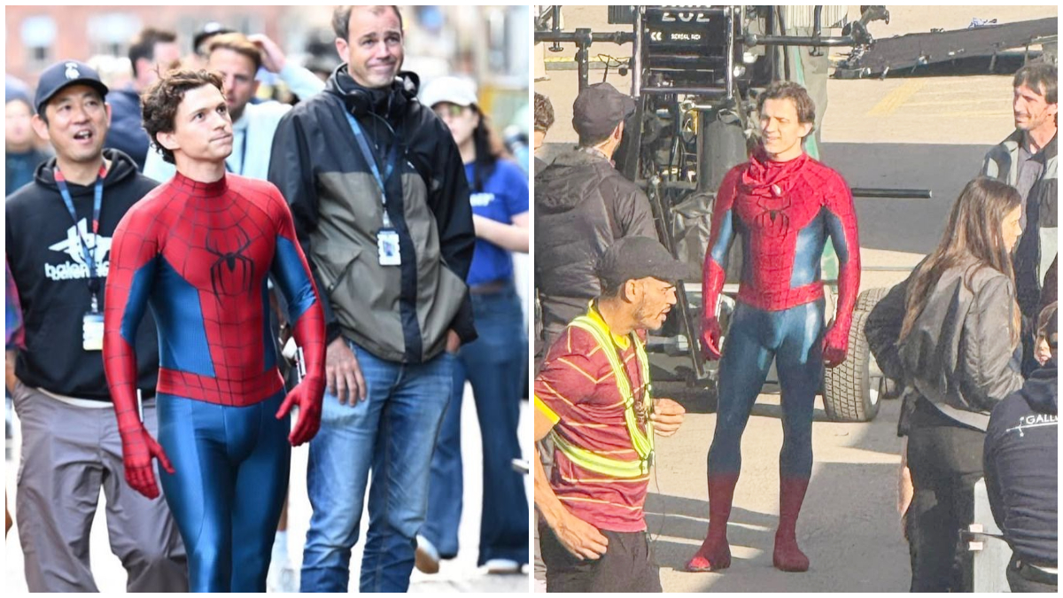 Potret Tom Holland yang sudah kembali syuting pasca kecelakaan