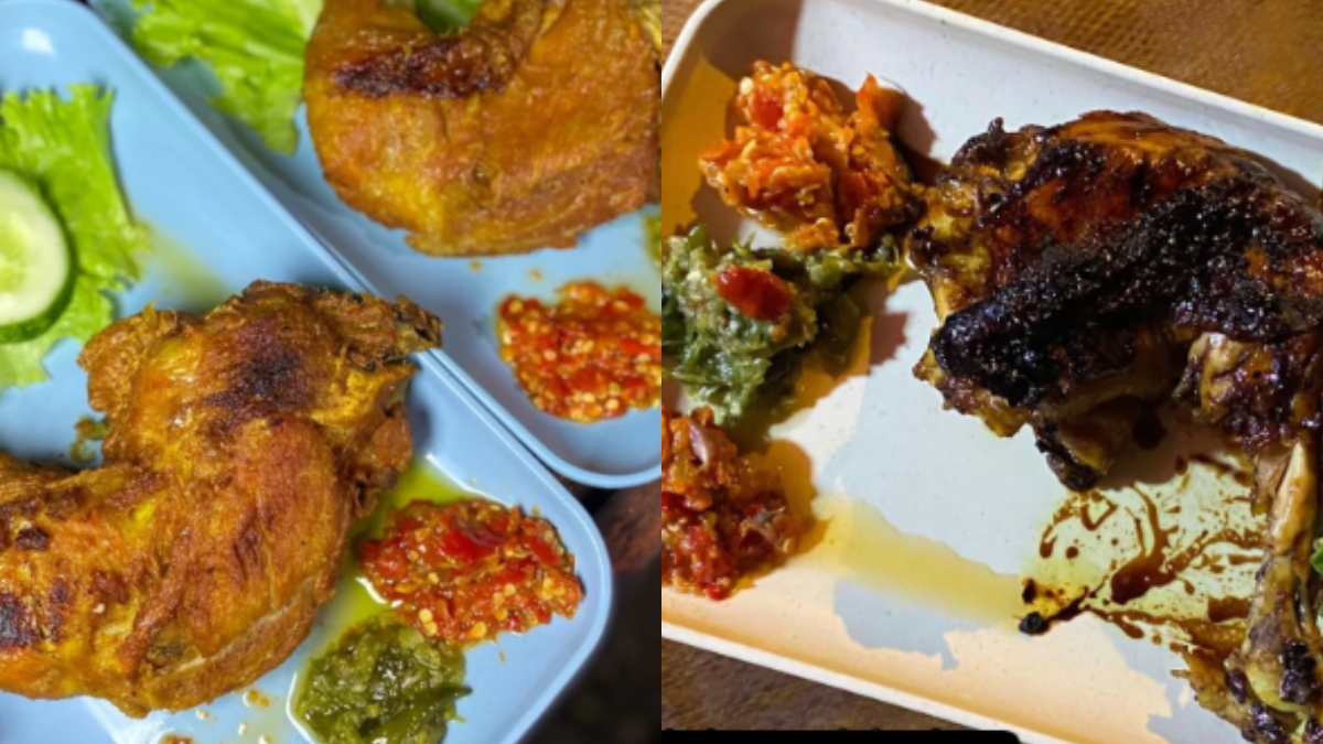 Menu di Teras Gen Z di antaranya ayam bakar dan ayam penyet.