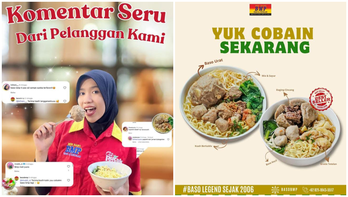 Menu di Bakso Mandiri Putra Cisarua Bogor, bakso legendaris yang sudah ada dari tahun 2006