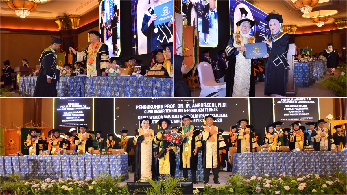 Wisuda mahasiswa dan pengukuhan guru besar Unida Bogor.