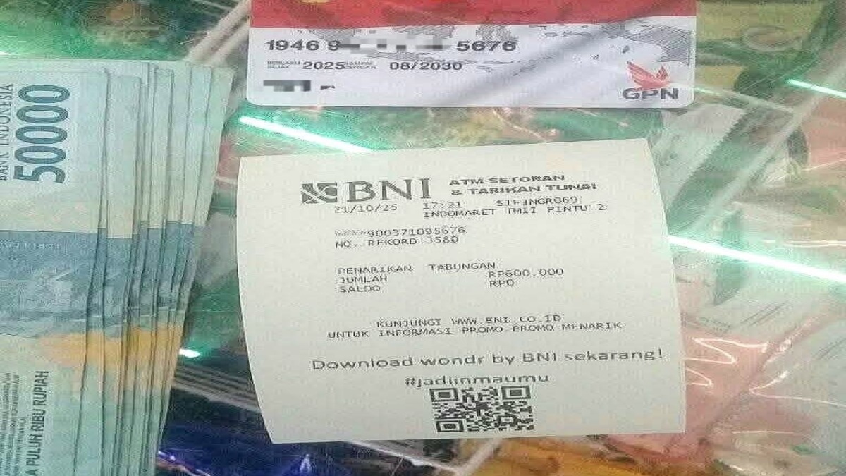 Dana BLT Kesra Rp900 ribu yang cair dari KKS BNI