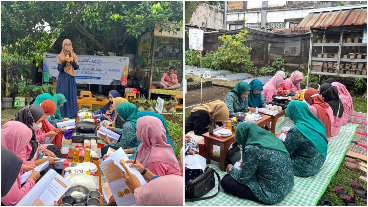 BRI Peduli - Yok Kita Gas&nbsp;melakukan pelatihan pengolahan limbah minyak jelantah di Bank Sampah Azalea, Kelurahan Babakan, Kecamatan&nbsp;Bogor Tengah, Kota Bogor.