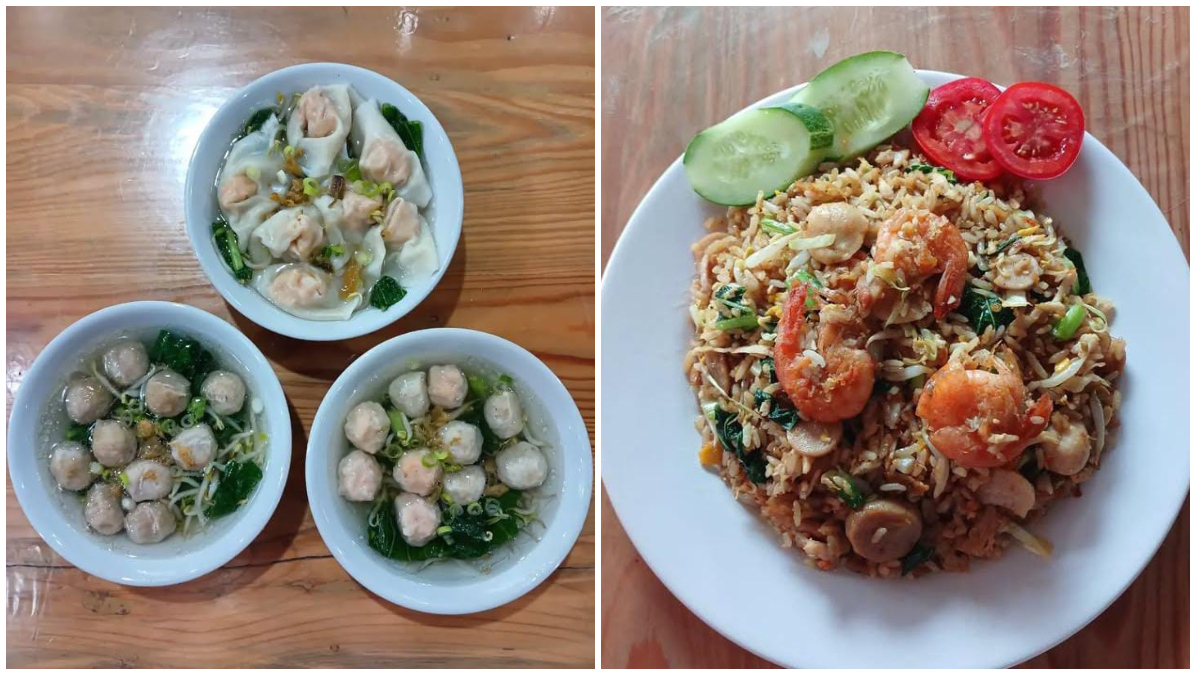 Menu yang disajikan di Mie Ayam Bandar Jakarta, Jl DR Semeru Kota Bogor