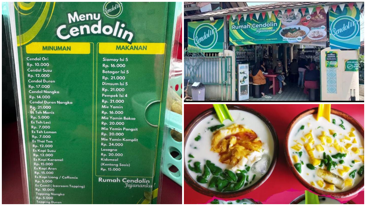 Daftar menu Cendolin di Rumah Cendolin Ciomas Bogor