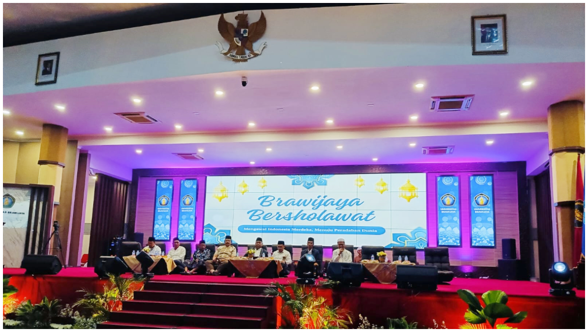 Gelaran Brawijaya Bersalawat yang diselenggarakan Universitas Brawijaya di Gedung Samantha Krida sebagai pembuka perayaan Dies Natalis ke-63, Rabu 22 Oktober 2025.&nbsp;