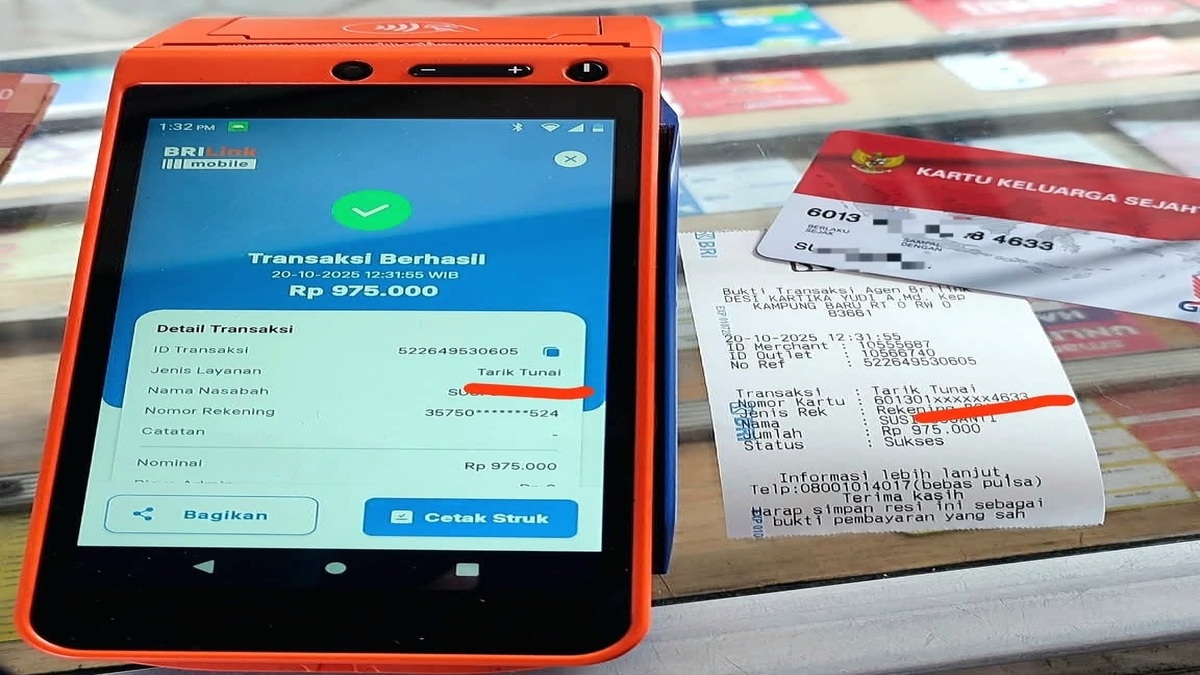 Hasil penarikan saldo bansos BLT Kesra melalui KKS