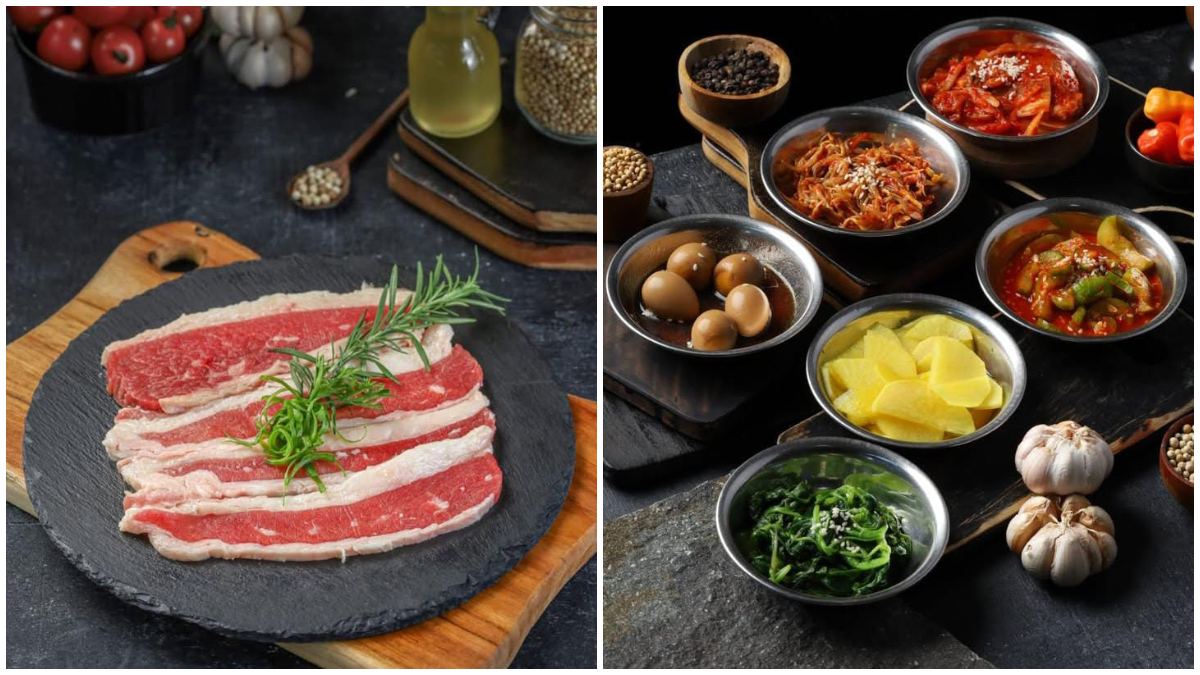 Menu makanakn Korea uang disajikan di Arirang Barbeque Jalan Pajajaran Kota Bogor.