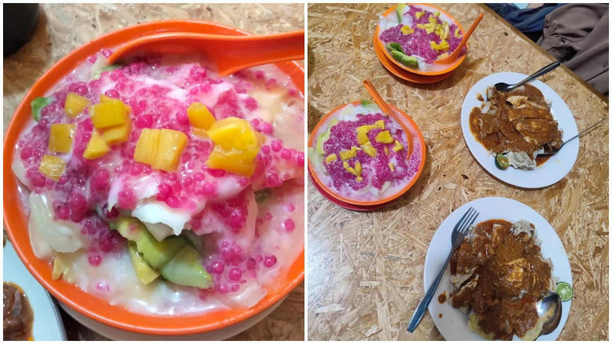 Menu yang disajikan di Es Oyen Malabar Bogor.