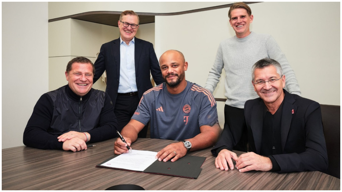 Pelatih Bayern Munchen, Vincent Kompany, menandatangani perpanjangan kontrak hingga 2029 bersama jajaran manajemen klub di Munich.