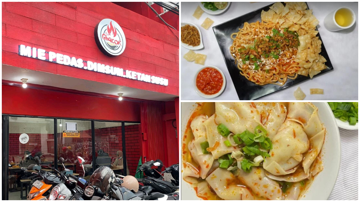 Menu yang disediakan di Mie Ghacor Kedunghalang.