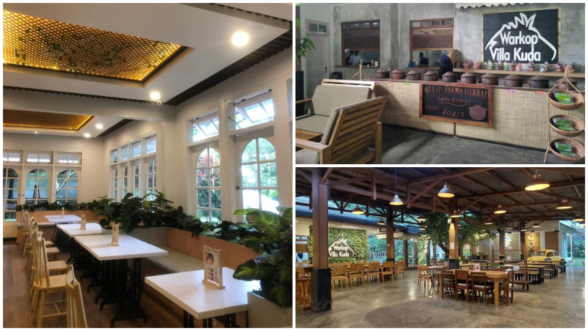 Suasana Warkop Villa Kuda di Jalan Veteran II, Desa Teluk Pinang, Ciawi Bogor.