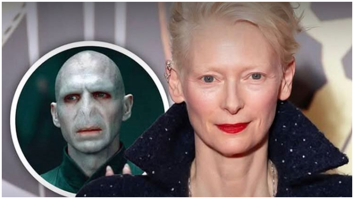 Sosok Tilda Swinton yang dirumorkan bakal memerankan Lady Voldemort di Harry Potter.