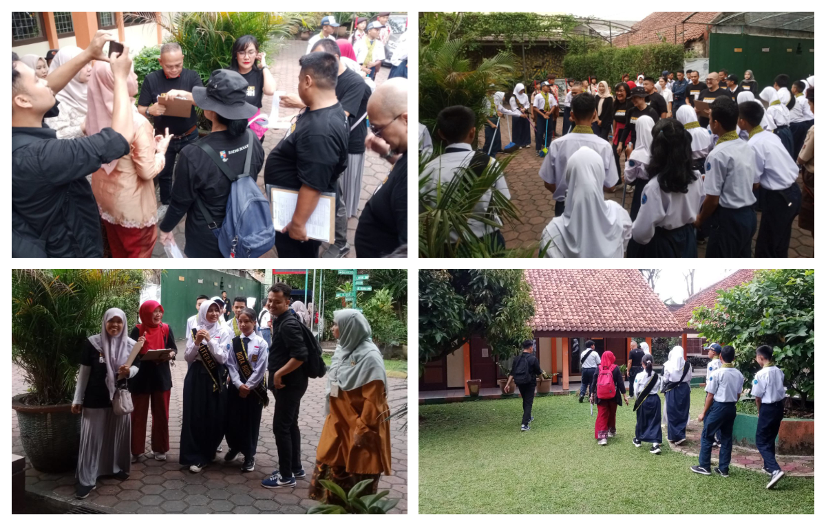 Momen juri kehormatan Bogorku Bersih saat menyambangi SMPN 13 Kota Bogor.