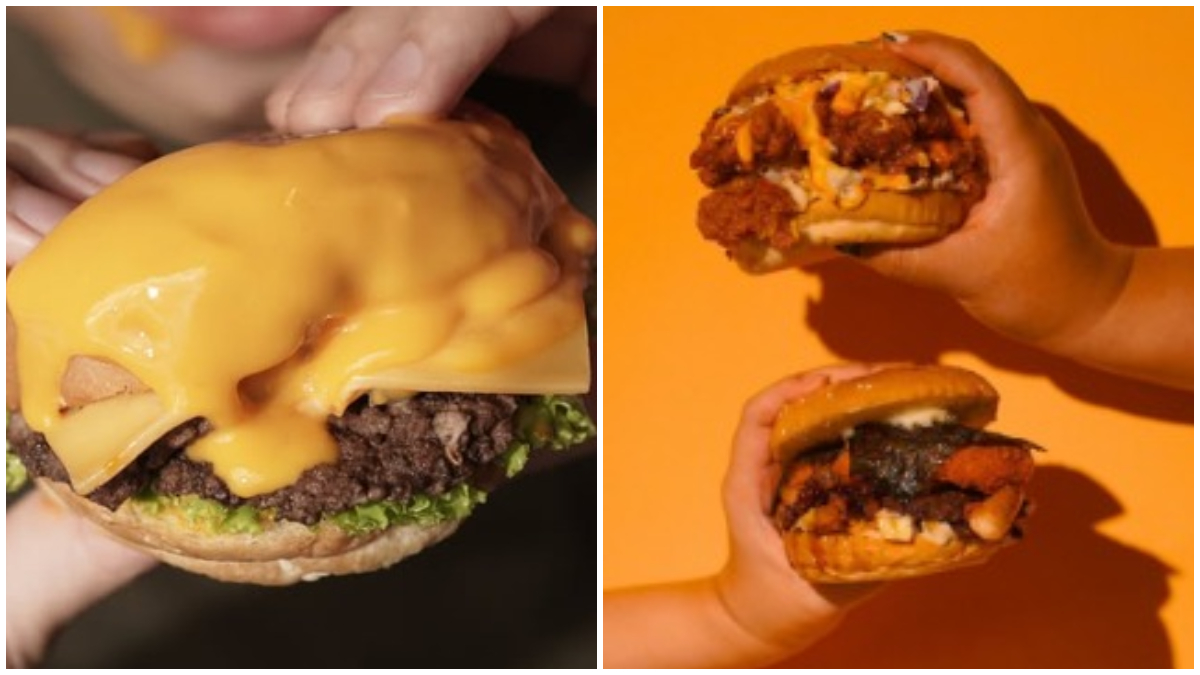 Menu Bomber Burger degan porsi besar.
