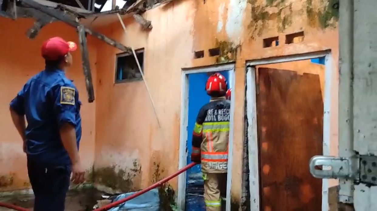 Kondisi rumah kosong di Kedung Badak, Kota Bogor, pasca kebakaran.