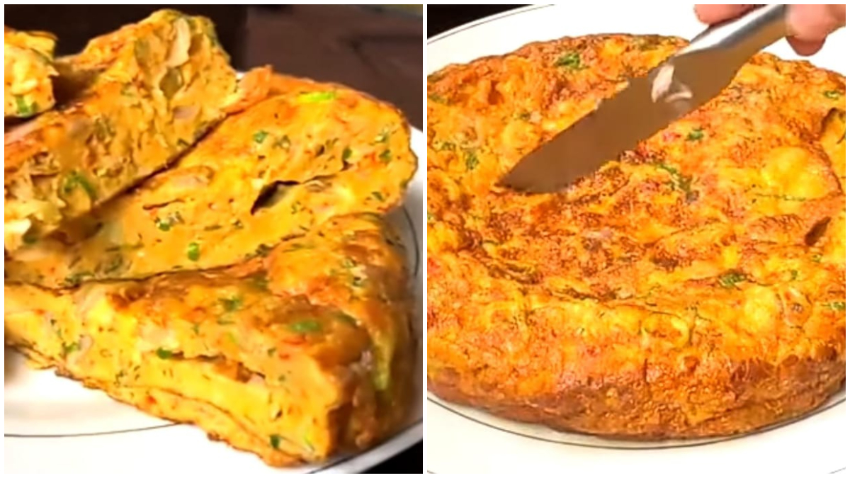 Telur dadar Padang yang tebal dan gurih.