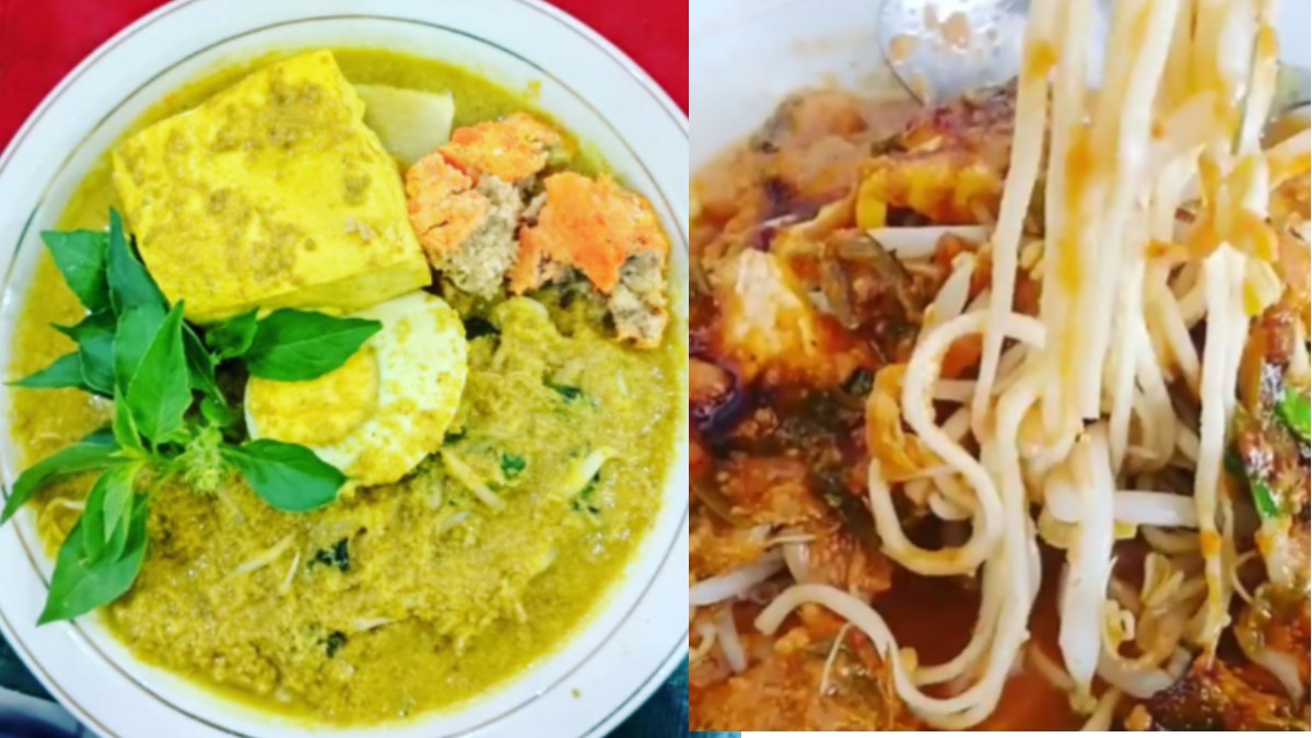 Santapan kuliner legendaris Bogor, laksa dan tauge goreng Mang Wahyu.