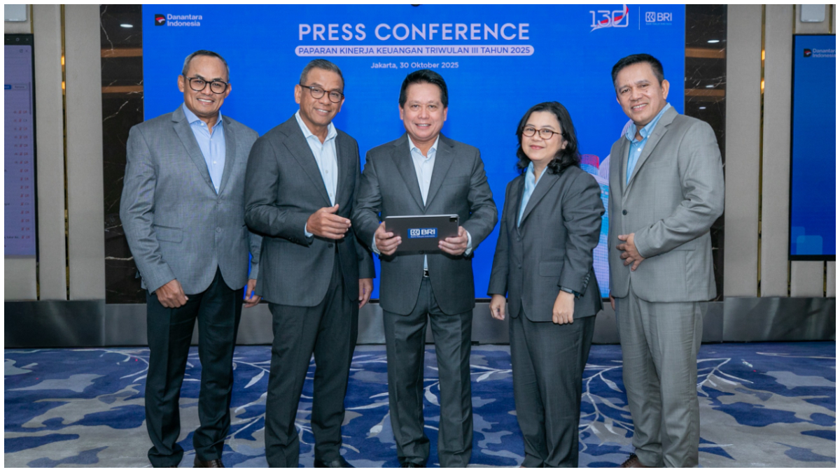 Hery Gunardi, Direktur Utama BRI, pada Press Conference Kinerja Keuangan BRI Triwulan III 2025 di Kantor Pusat BRI di Jakarta, Kamis 30 Oktober 2025.