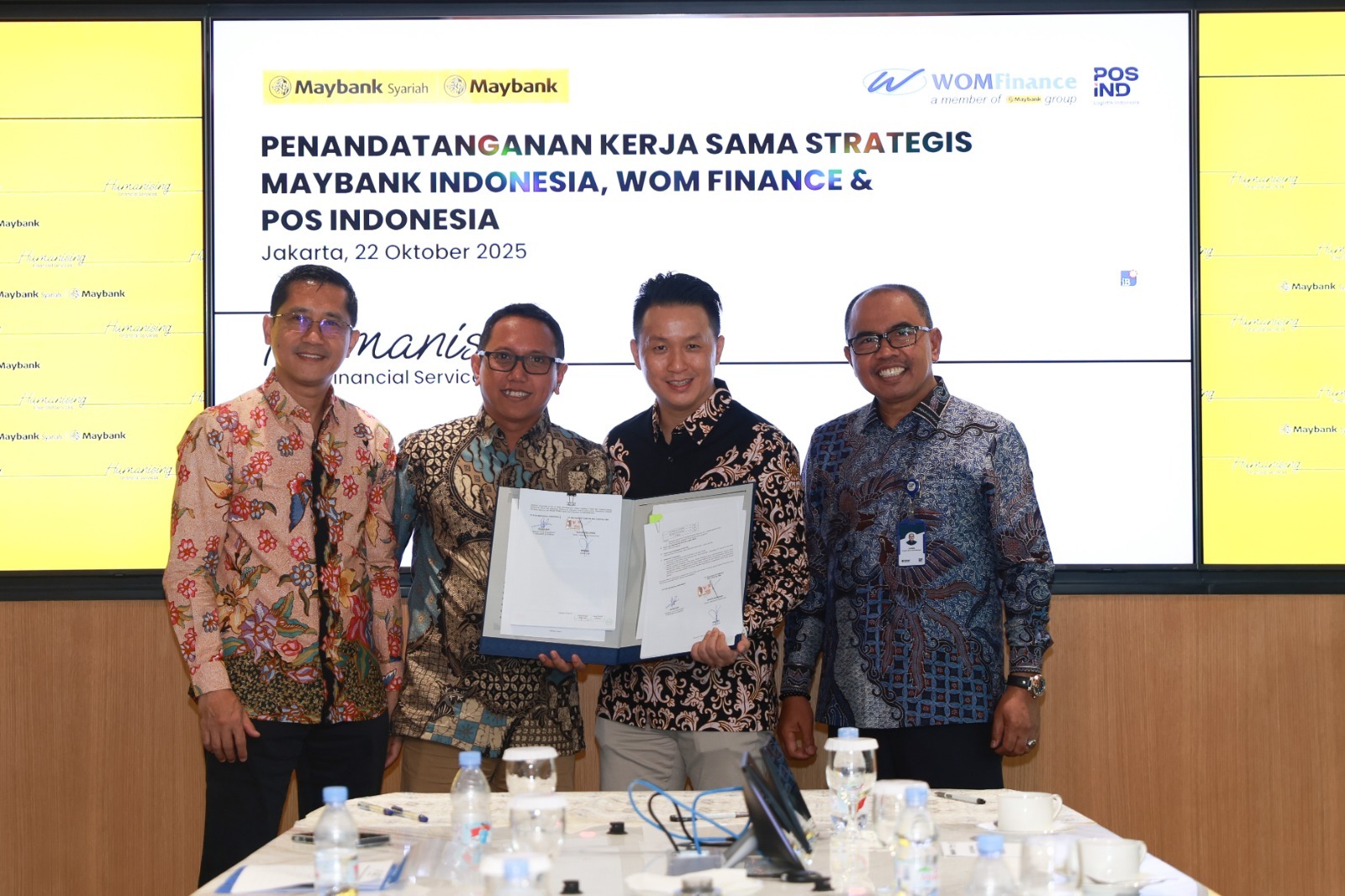 JALIN KERJASAMA: PT WOM Finance menjalin kerja sama dengan PT POS Indonesia untuk memperluas akses layanan pembiayaan bagi masyarakat.&nbsp;&nbsp;