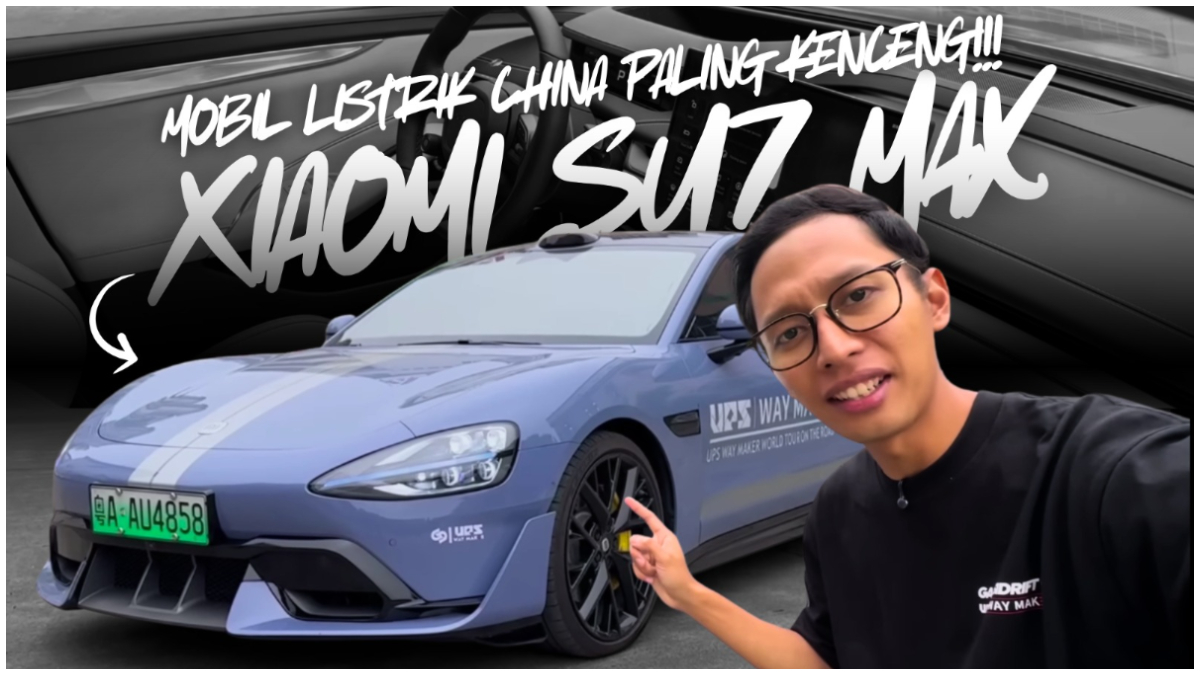 Tampilan Xiaomi SU7 Max yang diproduksi di Guangzhou, Tiongkok