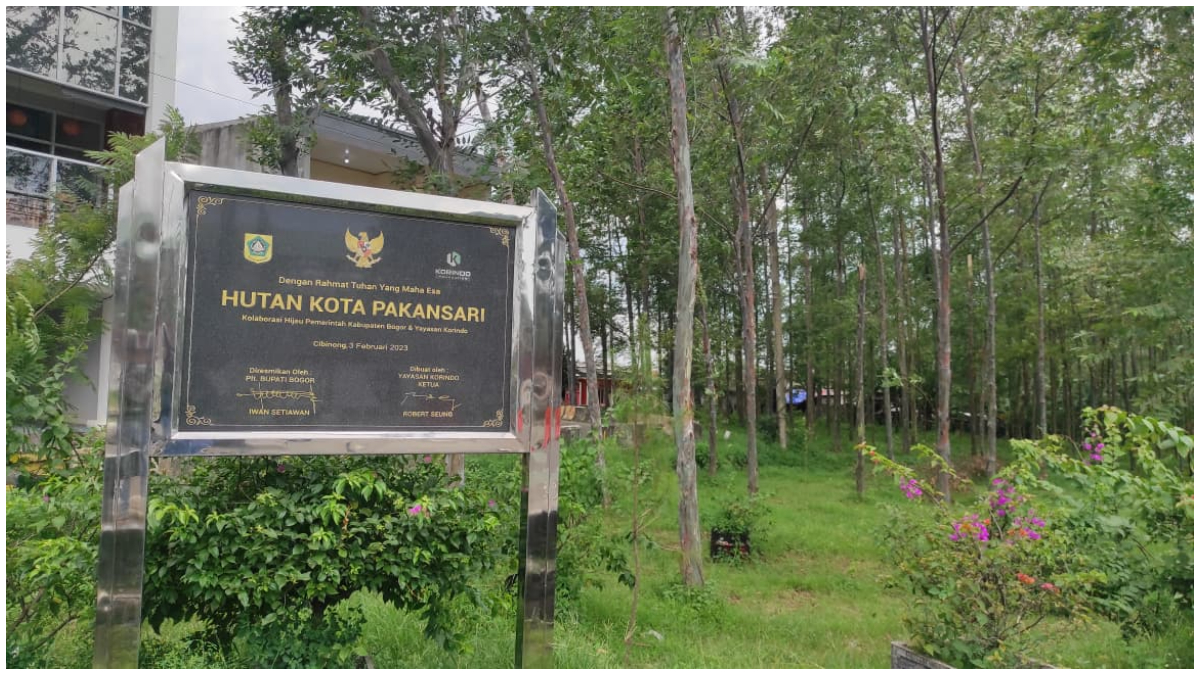Hutan Kota Pakansari yang akan dijadikan tempat Bogor Bird Zoo.