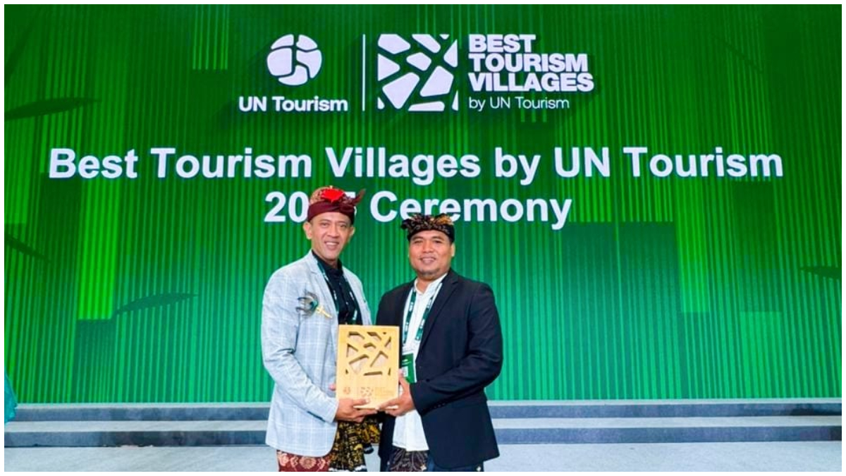 Desa Wisata Pemuteran Bali, saat meraih predikat bergengsi Best Tourism Village 2025 dari Organisasi Pariwisata Dunia PBB (UN Tourism).