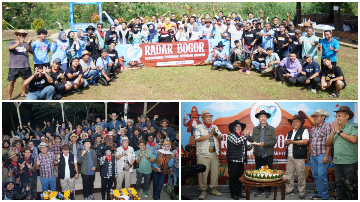 Perayaan ulang tahun Radar Bogor ke 27 dengan tema cowboy.