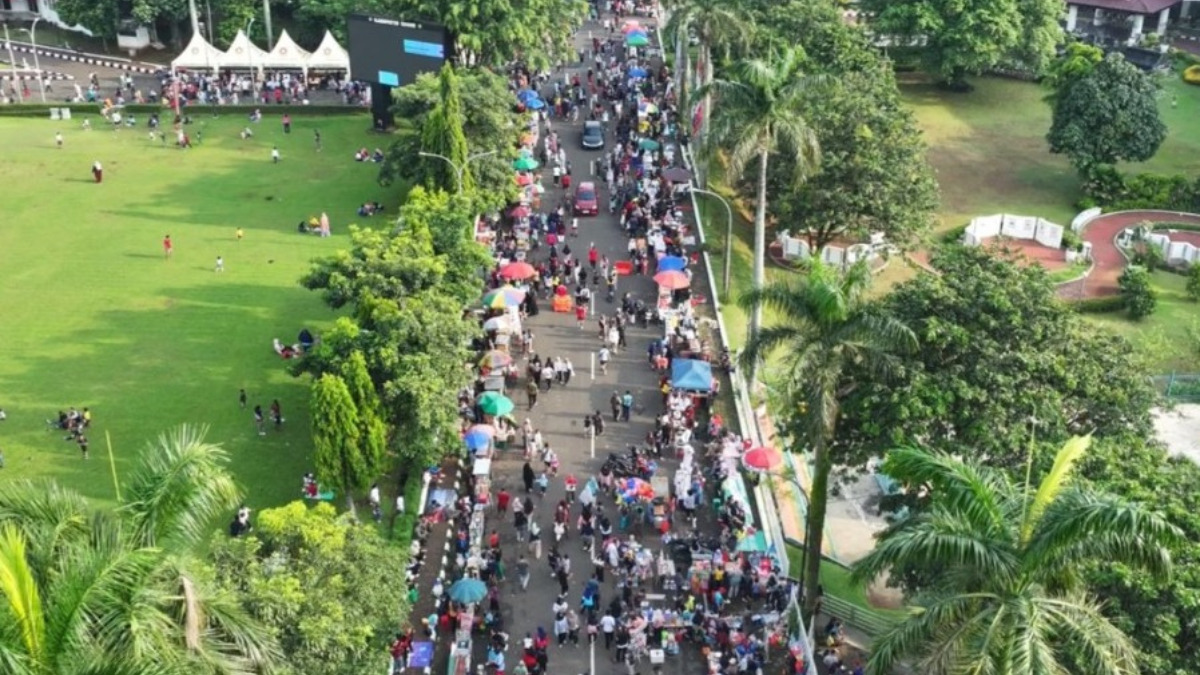 Suasana CFD di kawasan Jalan Tegar Beriman Minggu, 2 November&nbsp;2025.&nbsp;