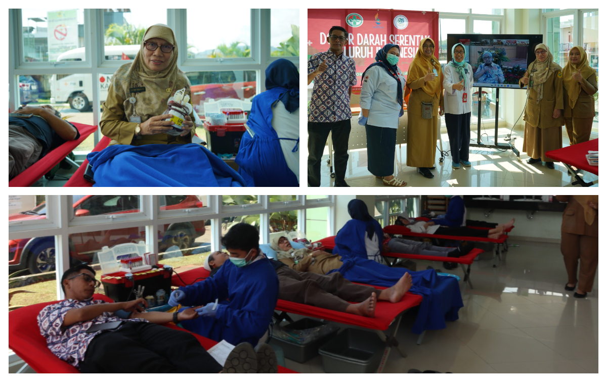 RSUD R. Mo. Noh Nur Leuwiliang, menggelar donor darah dalam rangka memperingati Hari Ulang Tahun ke-25 Asosiasi Rumah Sakit Daerah Seluruh Indonesia (ARSADA).