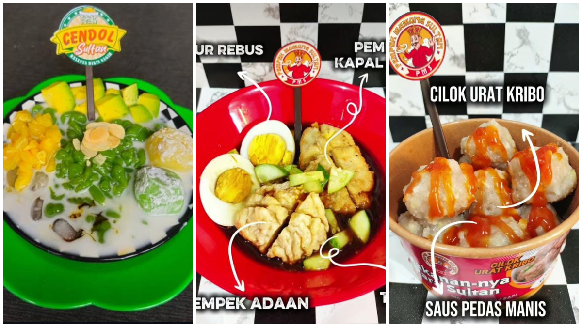 Deretan menu yang disediakan di Warung Jajan Sultan, Pancasan, Kota Bogor.